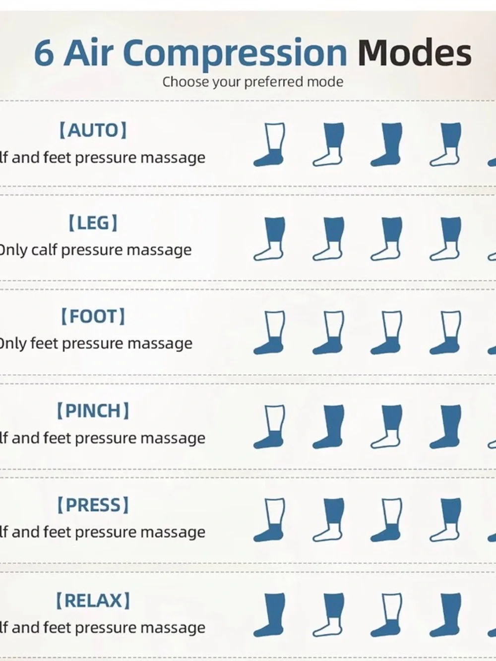 Air Compression Heated Leg Massager Boots